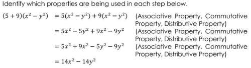 Associative property -commutative property -distributive property