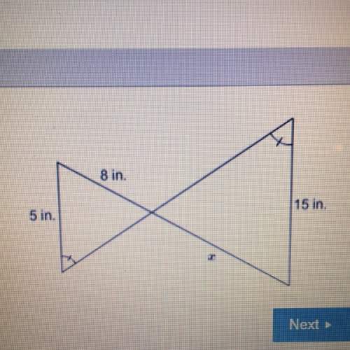 What is the value of x?  x= ? inches