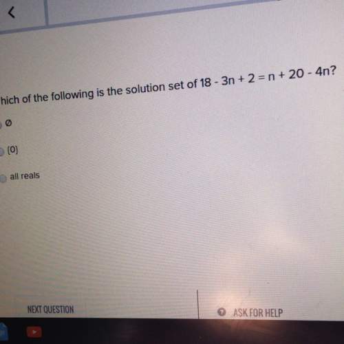 Which of the following is the solution set of 18 - 3n + 2 = n + 20 - 4n
