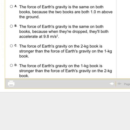 Two books are located 1 m above the surface of the earth. the first has a mass of 2 kg; the second