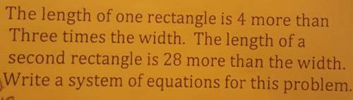 The length of one rectangle is 4 more thanthree times the width. the length of asecond r