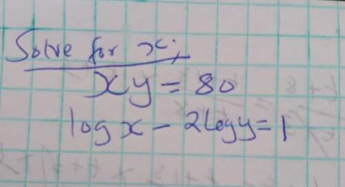 Solve for x in: see attached photo