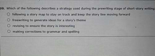 Which of the following describes a strategy used during the prewriting stage of short-story writing?