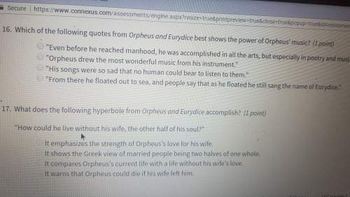Which of the following quotes from orpheus and eurydice best shows the power of orpheus music?