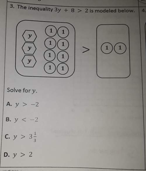 The inequalitly 3y + 8 &gt; 2 solve for y