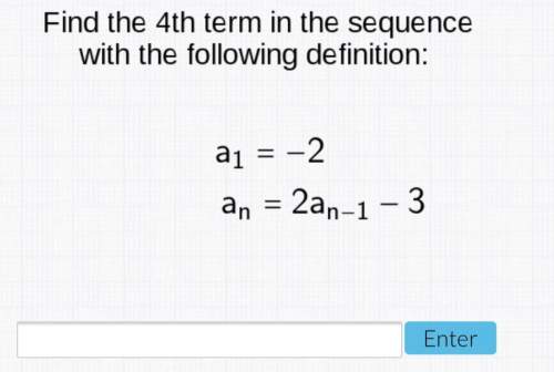 Find the 4th term in the sequence with the following definition: