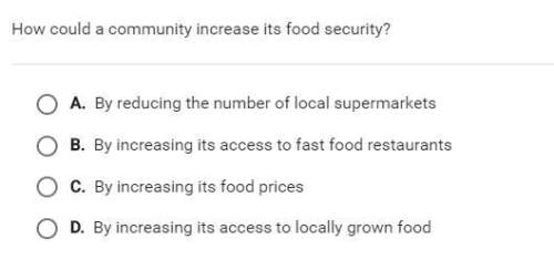 How could a community increase its food security?