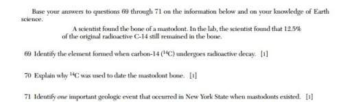 Explain why 14c was used to date the mastodont bone. [1]