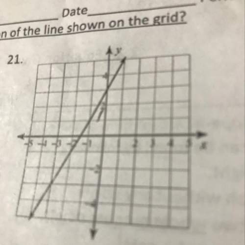What is the equation of the line shown on the grid  -