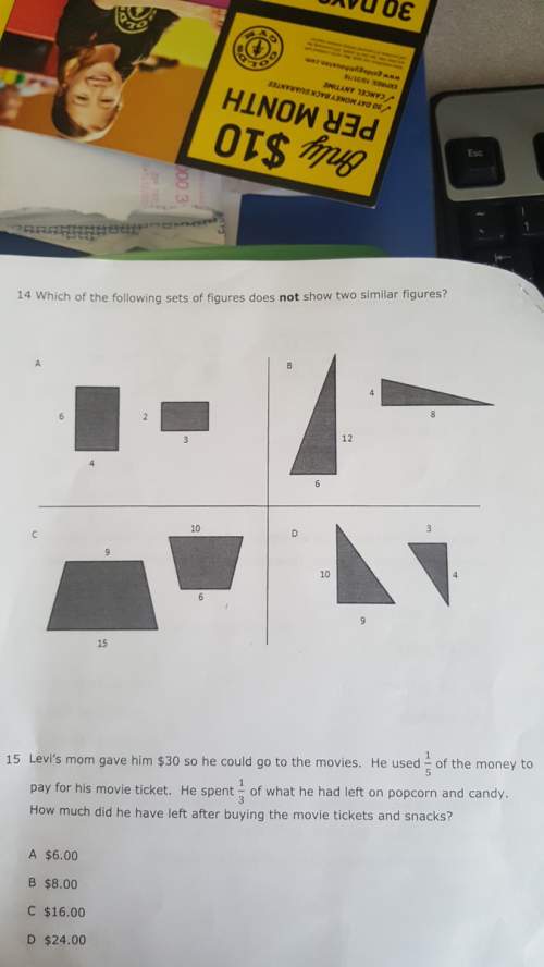 Which of the following sets of figures does not show two similar figures?