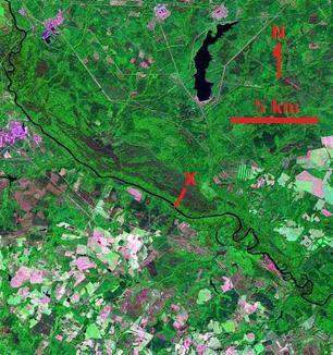 20: (( the satellite image above shows an area along the border between south carolina a