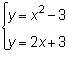 Which system of equations can be graphed to find the solution(s) to x^2 = 2x + 3?