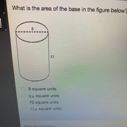 What is the area of the base in the figure below