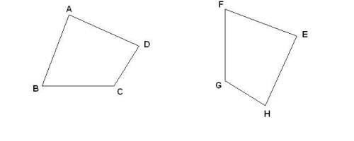 Quadrilateral abcd is congruent to quadrilateral efgh. identify the corresponding parts to the given