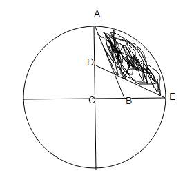 Circle c has radius of 10 cm. each of points b and d is on the midpoint of the radius. find the area