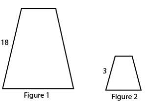 Hurry with the answer not a guess the figure 1 is dilated to get figure 2. what is the scale f