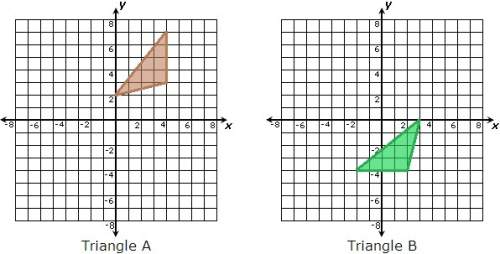 Which series of transformations shows that triangle a is congruent to triangle b?  a.