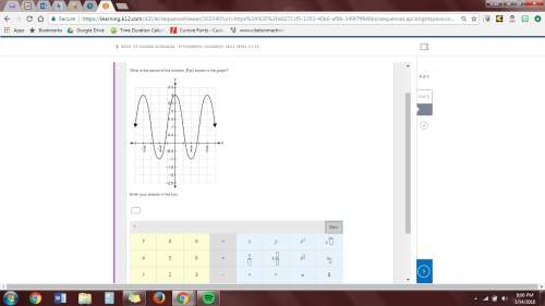 1. what is the period of the function f(x) shown in the graph?  2. (picture) 3. graph th