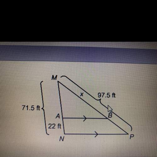 What is the value of x? enter your answer, as a decimal, in the box. __ft