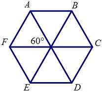 The regular hexagon shown above has an interior angle of 60°. what is the angle of rotation when ver