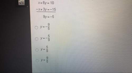 The equation in this system were added to solve for y. what is the value of y