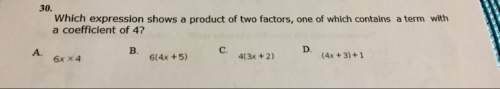 Which expression shows the product of two factors one of which contains term with a coefficient of f