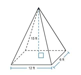 What is the volume of the rectangular pyramid a.360 b.540 c.720 d.1080