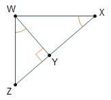 (geometry) if δywz ~ δyxw, what is true about xwz? a. xwz is an obtuse angle.
