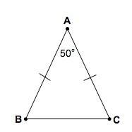 Asap! ! find the measure of angle b in isosceles triangle abc. a) 40°  b) 55