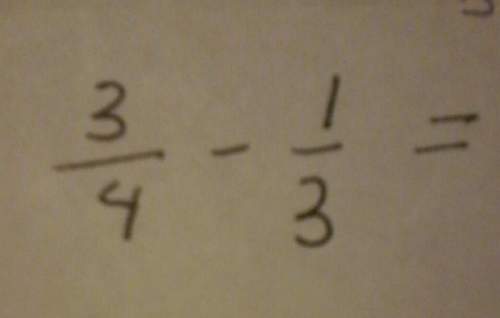 How do u solve this question 3/4 - 1/3 =