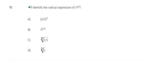 Correct answer only !  identify the radical expression of 5^1/3.