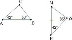 Are the triangles congruent? why or why not?  yes, all the angles of each of the triang