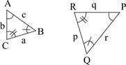 (04.02 lc) triangle abc is similar to triangle pqr, as shown below:  two similar t