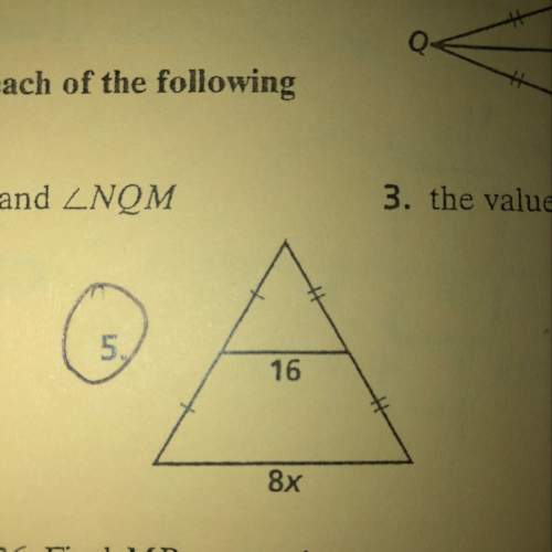 What is the value of x for question 5?