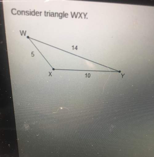 Consider triangle which statement about the angles is true?  angle w is greater than an