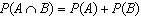 which of the following formulas is used to calculate the probability of mutually exclusive ev