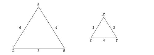 Are the following triangles similar? also include an explanation of the answer.