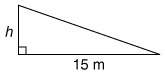 What is the height of the following triangle if the area is 60 square meters? do not round your ans
