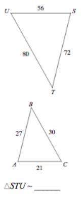 State if the triangles in each pair are similar. if so, state how you know they are similar an