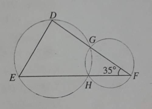 Gf is a diameter of the circle, ghf. given that gfh=35°. find the angle of edg and def