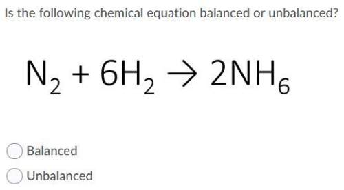 Is the following chemical equation balanced or unbalanced?  balanced or unbalanced
