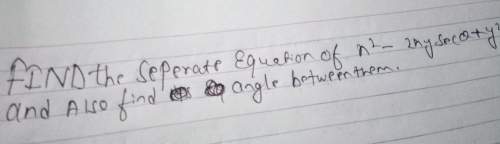 Fund the separate equation and angles between them