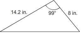 What is the area of this triangle?  enter your answer as a decimal in the box. round only your
