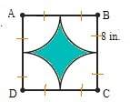 Find the area of the shaded region. leave the answer in terms of and in simplest radical form