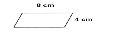 What is the perimeter of the parallelogram shown below?  select one:  a. 32