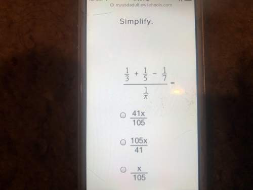 Simplify 1/3 + 1/5 - 1/7 divided by 1/x