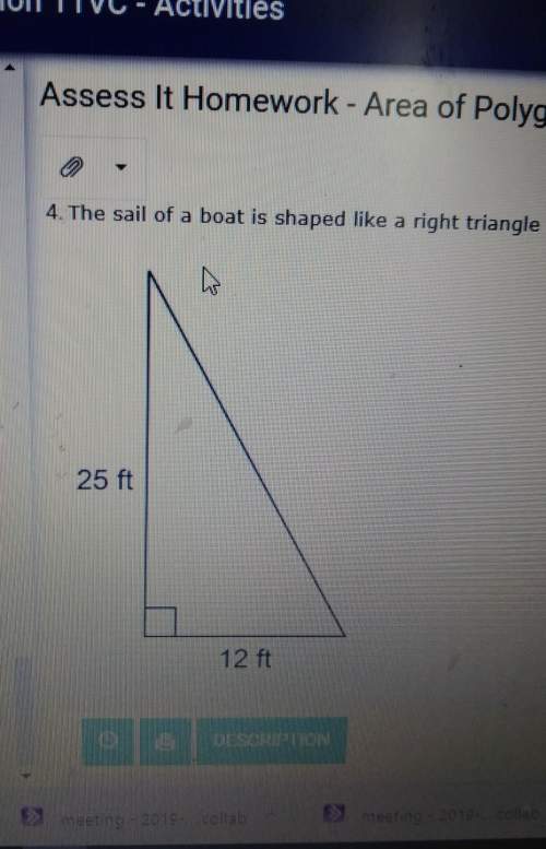 The sale of a boatshaped like a right triangle with the dimensions shown below how much material is