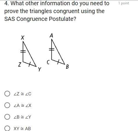 Will give max 2. which method can be used to prove the two triangles congruent?  1 poi