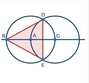 What construction does the image below demonstrate?  a an equilateral triangle circumscr