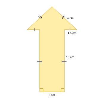 What is the perimeter of this shape? a. 16 cm b. 18.5 cm c. 34 cm d. 37 cm